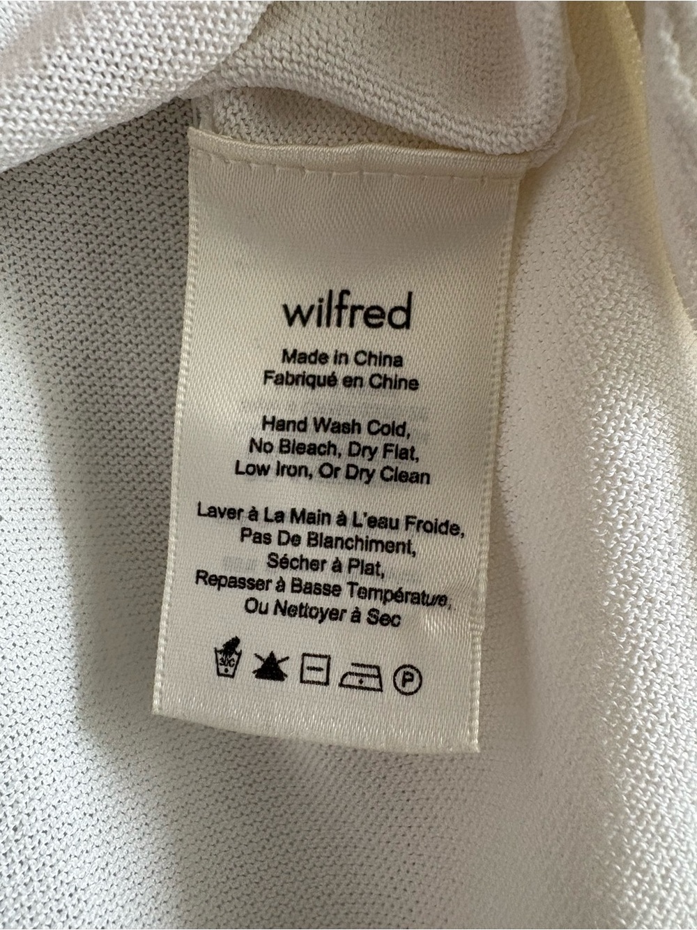 Aritzia Wilfred Librement Asymmetrical White Knit Top - Picture 6 of 8